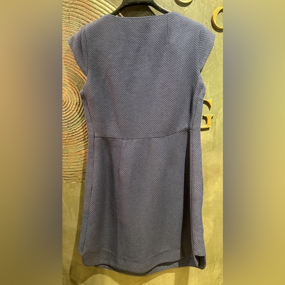 Navy office cotton blend NWT sleek pencil knee length dress bussiness casual - Picture 3 of 9